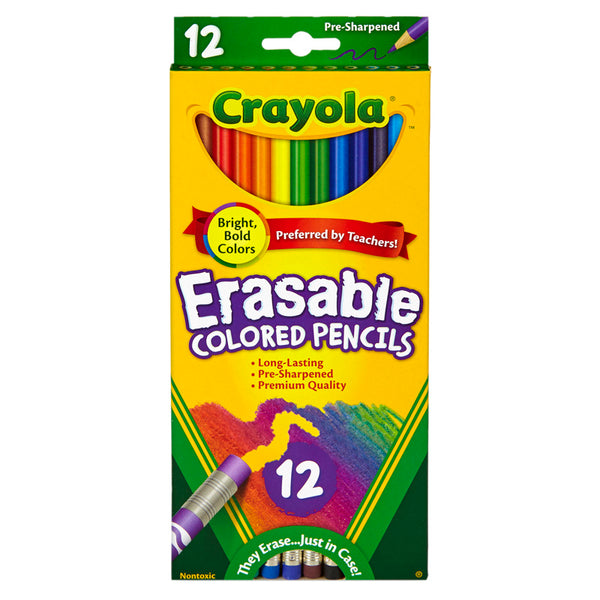 Erasable Colored Pencils, 12 Count