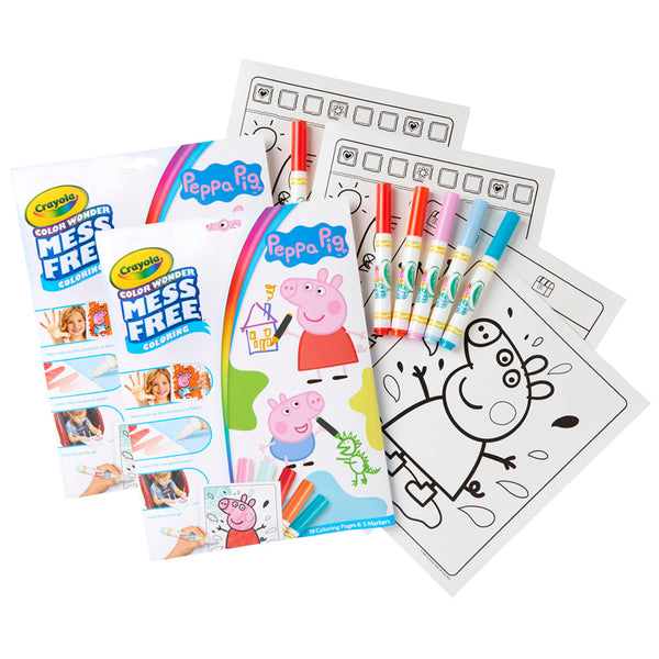 Color Wonder Mess Free Coloring Pad & Markers, Peppa Pig, 2 Sets