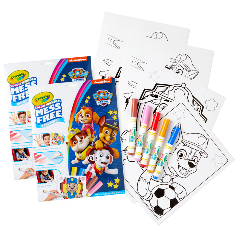 Color Wonder Mess Free Coloring Pad & Markers, Paw Patrol, 2 Sets