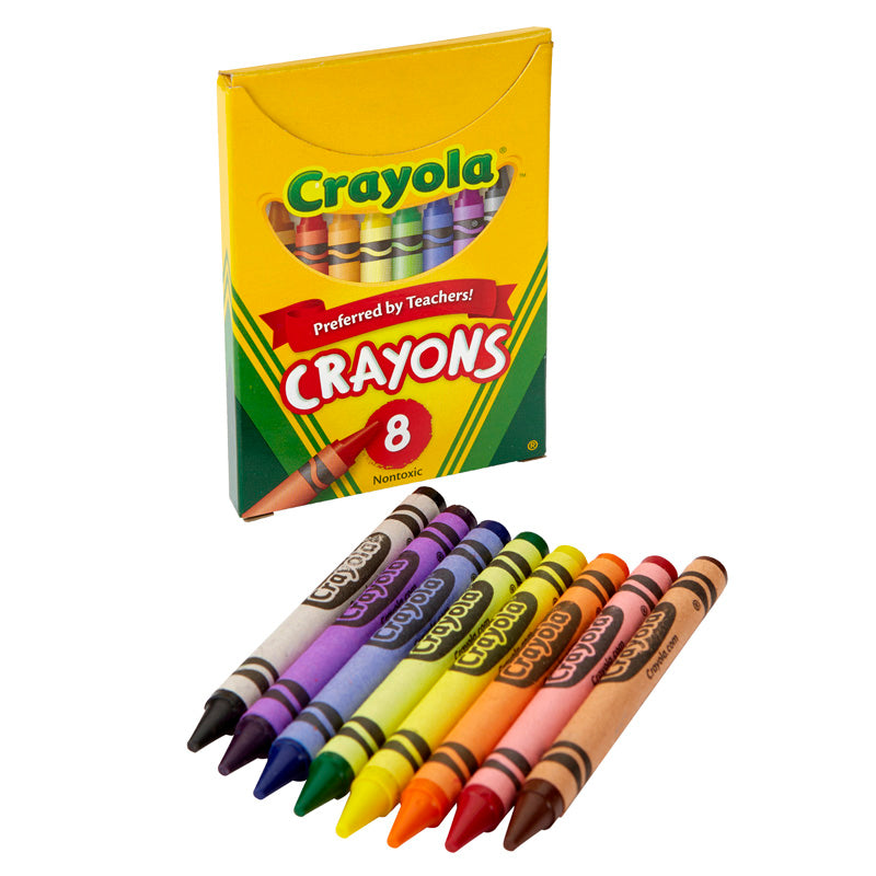 Large Crayons, Tuck Box, 8 Count