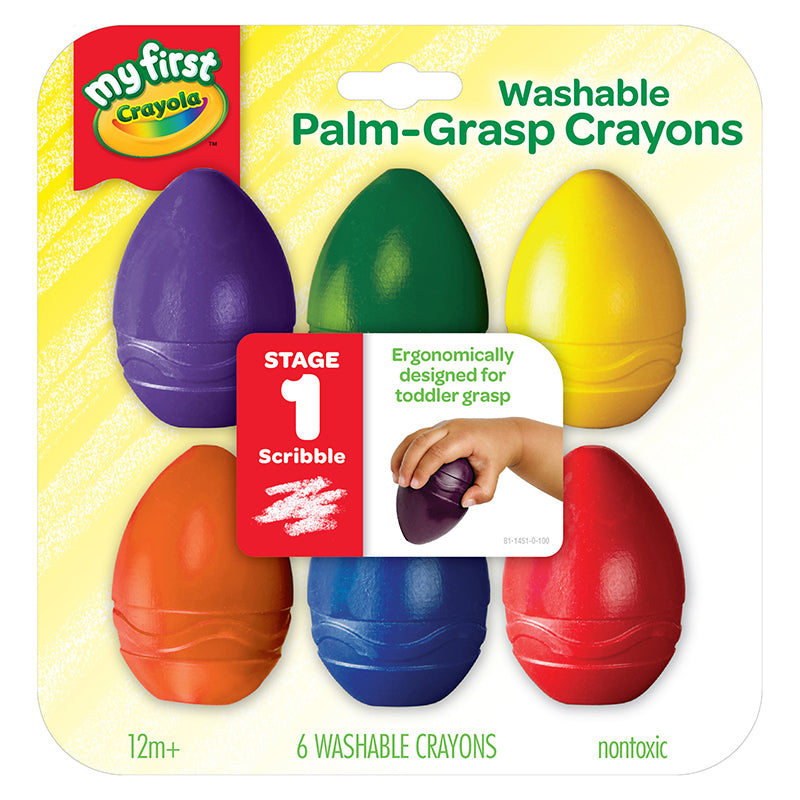 My First Crayola® Washable Palm Grasp Crayons, 6 Count