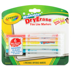 Washable Dry Erase Markers, 6 Colors