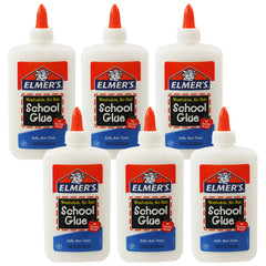 Washable School Glue, 8 oz., Pack of 6