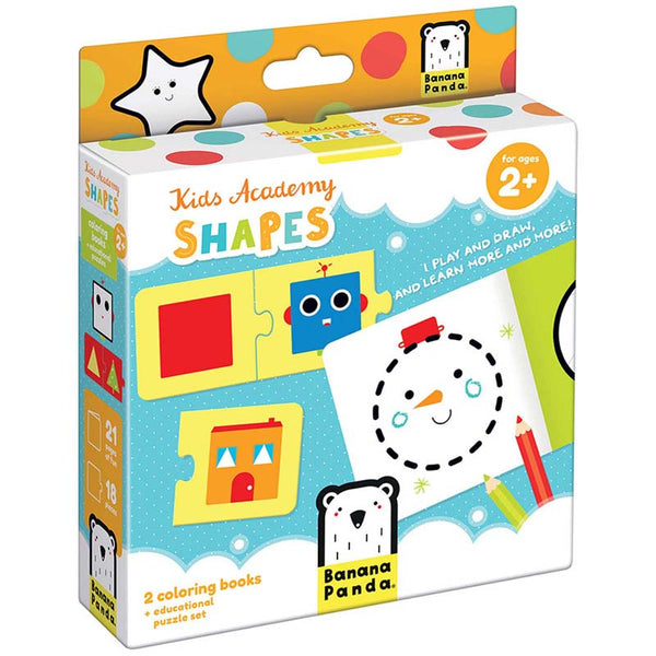 Kid Academy Shapes, Coloring Book & Puzzles