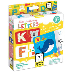 Kid Academy Letters, Coloring Book & Puzzles