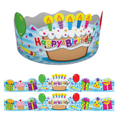 Birthday Crowns, 30 Per Pack, 2 Packs