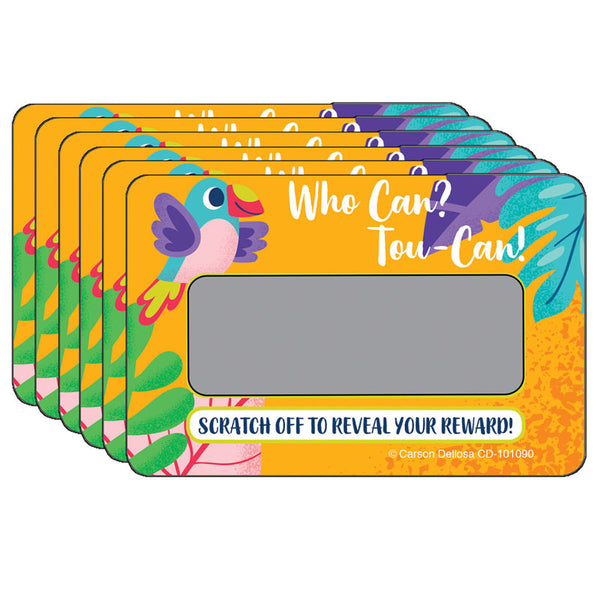 Who Can? Tou-Can! Scatch Off Awards & Certificates, 30 Per Pack, 6 Packs