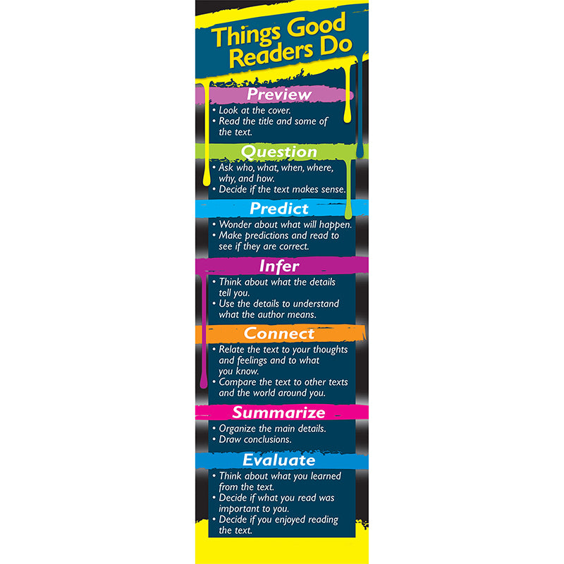 Things Good Readers Do Bookmarks, Grade 3-8, Pack of 30