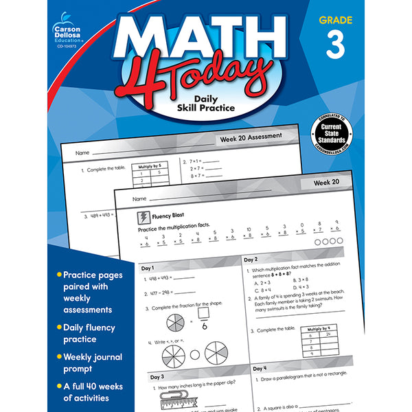 Math 4 Today Workbook, Grade 3