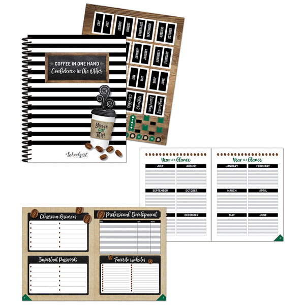 Industrial Cafe Teacher Planner Paperback