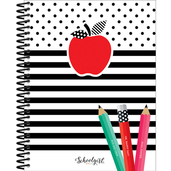 Black, White & Stylish Brights Teacher Planner