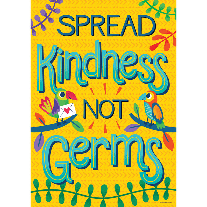 One World Spread Kindness, Not Germs Poster