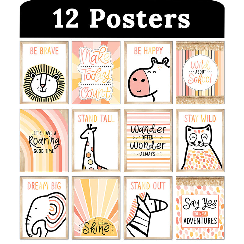 Mini Posters: Simply Safari Poster Set