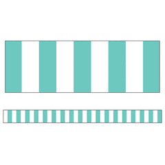 Simply Stylish Turquoise Stripe Straight Border, 36 Feet