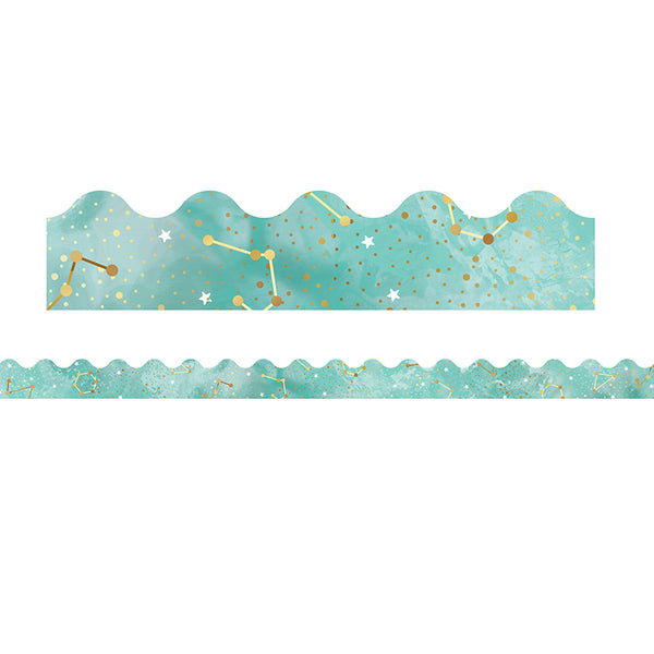 Galaxy Constellations Scalloped Border, 39 Feet