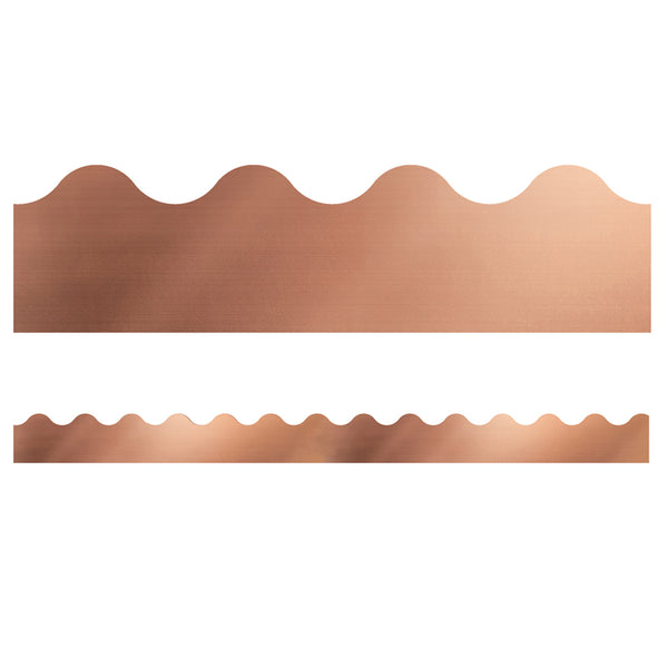 Sparkle + Shine Rose Gold Foil Scalloped Border, 39 Feet