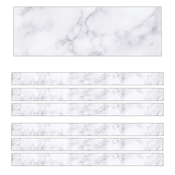 Simply Boho Marble Straight Borders, 36 Feet Per Pack, 6 Packs