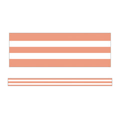 Simply Stylish Coral & White Stripes Straight Borders, 36 Feet