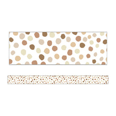 Simply Stylish Natural Polka Dots Straight Borders, 36 Feet