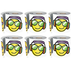 Kind Vibes Smiley Faces Rolled Straight Border, 36 Feet Per Roll, Pack of 6