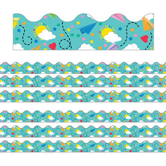 Paper Airplanes Scalloped Border, 6 Packs