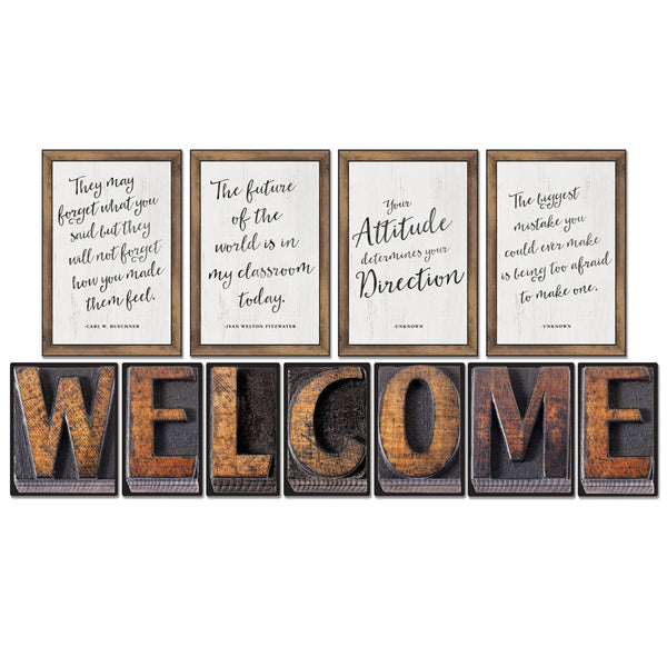 Industrial Chic Welcome Bulletin Board Set