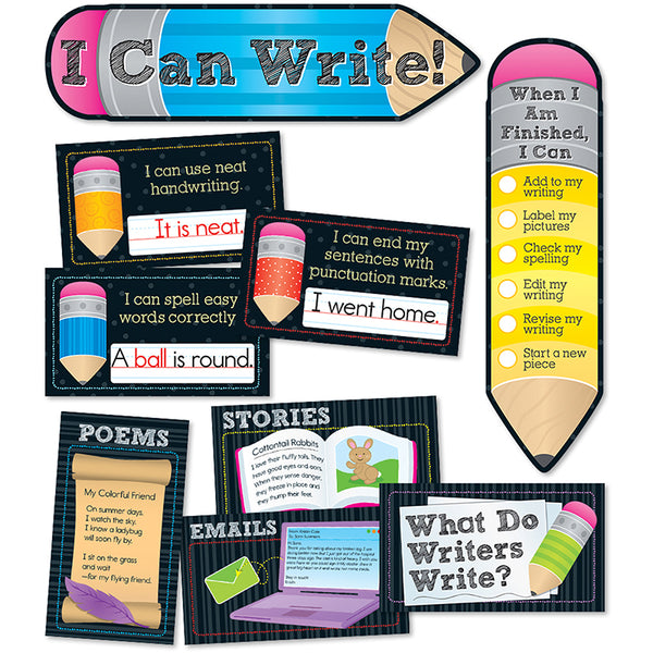 I Can Write! Mini Bulletin Board Set, 14 Pieces