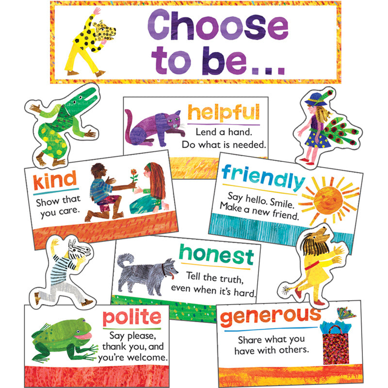 World of Eric Carle™ Positive Character Traits Mini Bulletin Board Set, 15 Pieces