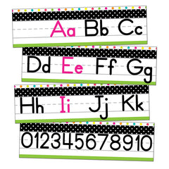 Simply Stylish Tropical Alphabet Line: Manuscript Mini Bulletin Board Set, 8 Pieces