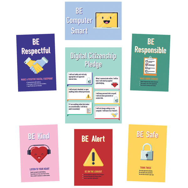 Digital Citizenship Bulletin Board Set, 7 Pieces