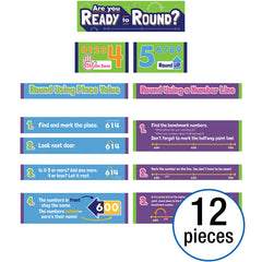 Rounding Numbers Mini Bulletin Board Set, Grade 2-5, 12 Pieces