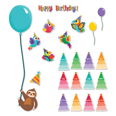 One World Birthday Mini Bulletin Board Set, 28 Pieces