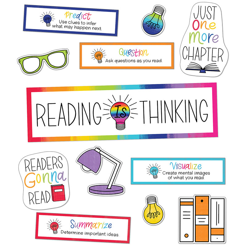 Light Bulb Moments Reading Is Thinking Mini Bulletin Board Set