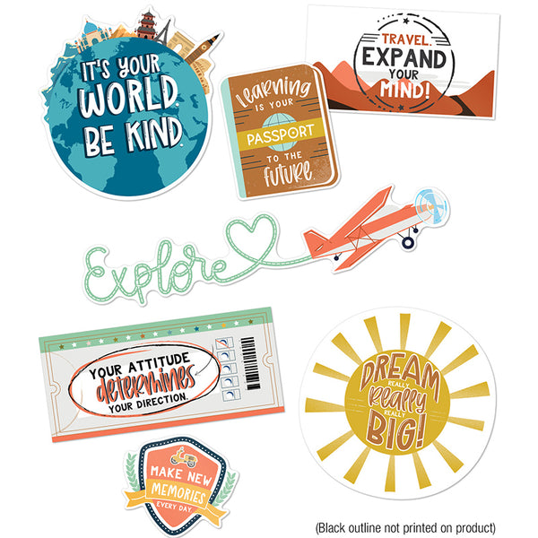 Let's Explore Motivational Mini Bulletin Board Set