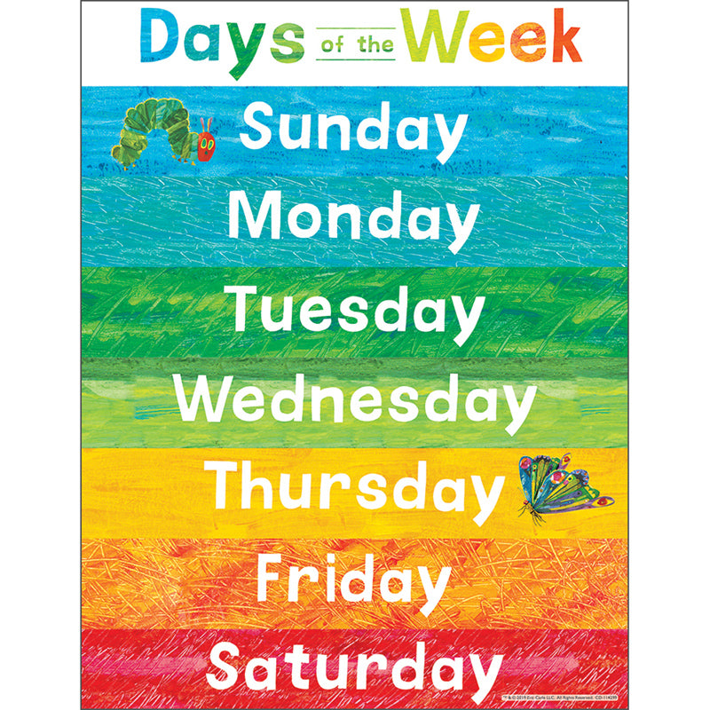 World of Eric Carle™ Days of the Week Chart