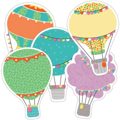 Up and Away Hot Air Balloons Cut-Outs, Pack of 36