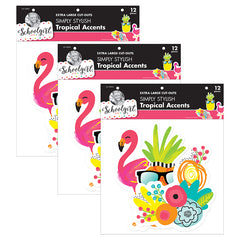 Simply Stylish Tropical Extra Large Cut-Outs, 12 Per Pack, 3 Packs