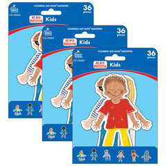 All Are Welcome Kids Cut-Outs, 36 Per Pack, 3 Packs