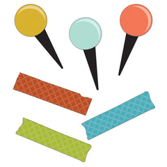 Let's Explore Pins & Tape Mini Cut-Outs, Pack of 60