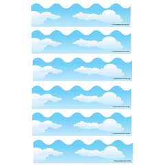 Clouds Classic Scalloped Border, 39 Feet Per Pack, 6 Packs