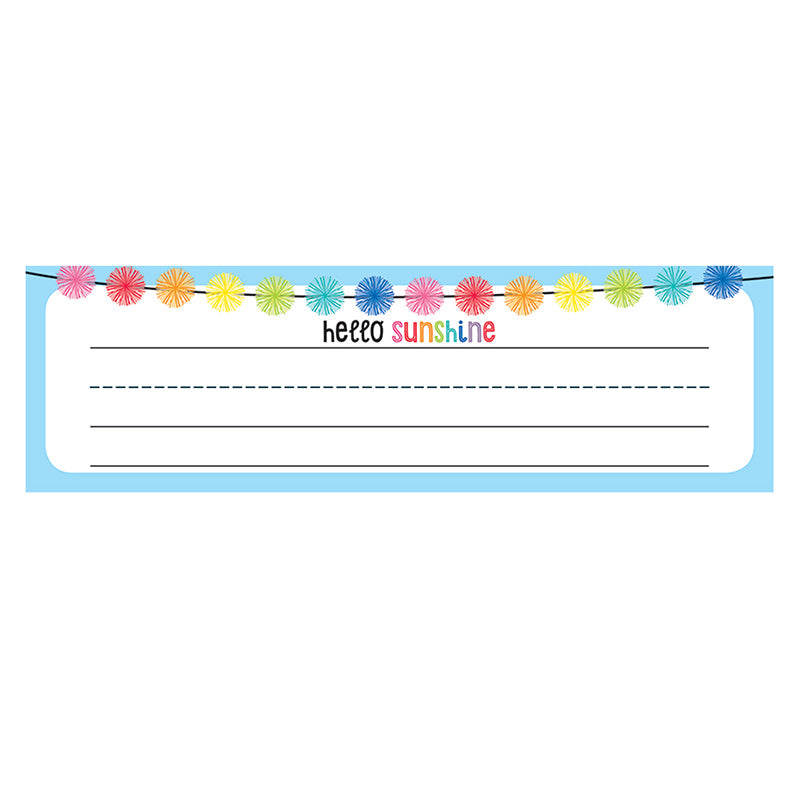 Hello Sunshine Nameplates, 9.5" x 2.875", Pack of 36