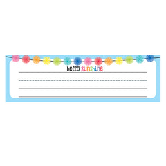 Hello Sunshine Nameplates, 9.5" x 2.875", Pack of 36