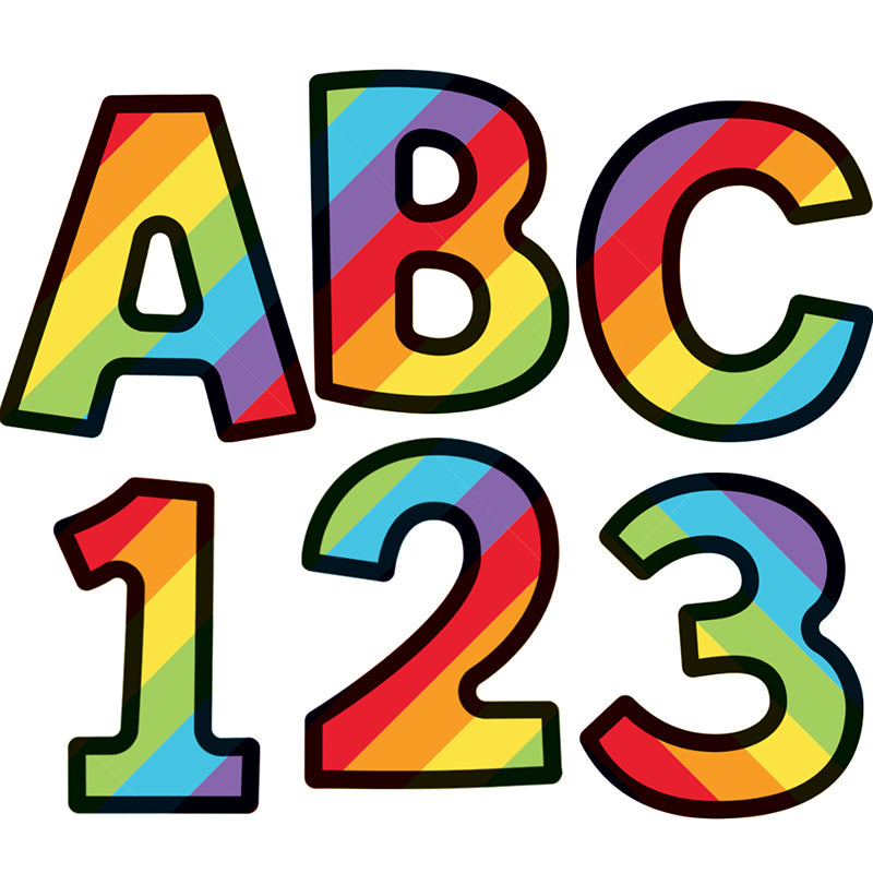 Celebrate Learning Rainbow Stripe Combo Pack EZ Letters