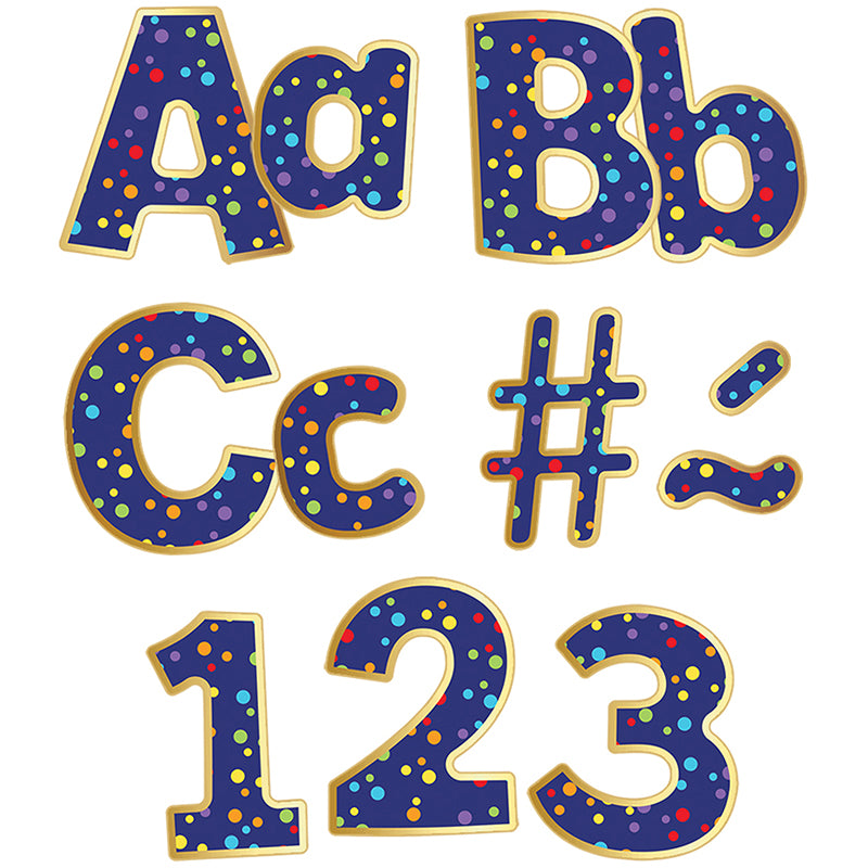 Sparkle + Shine Rainbow Confetti EZ Letters, 219 Pieces