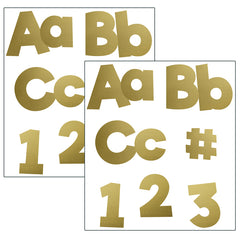 Sparkle + Shine Gold Foil Combo Pack EZ Letters, 4-inch, 219 Pieces Per Pack, 2 Packs