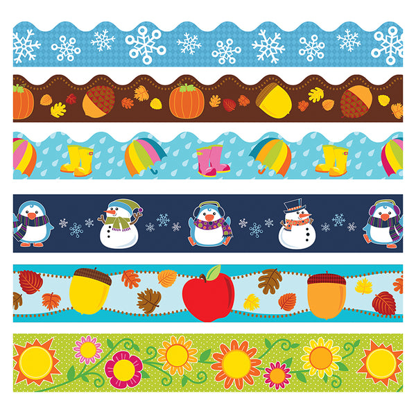 Seasonal Border Set, 6 Assorted Packs