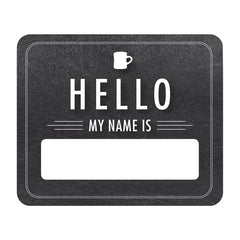 Industrial Cafe Chalkboard Hello Name Tags, Pack of 40