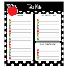 Black White & Stylish Brights Notepad, 50 Sheets