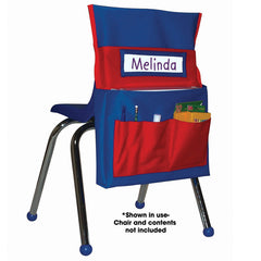 Chairback Buddy™ Pocket Chart, Blue/Red