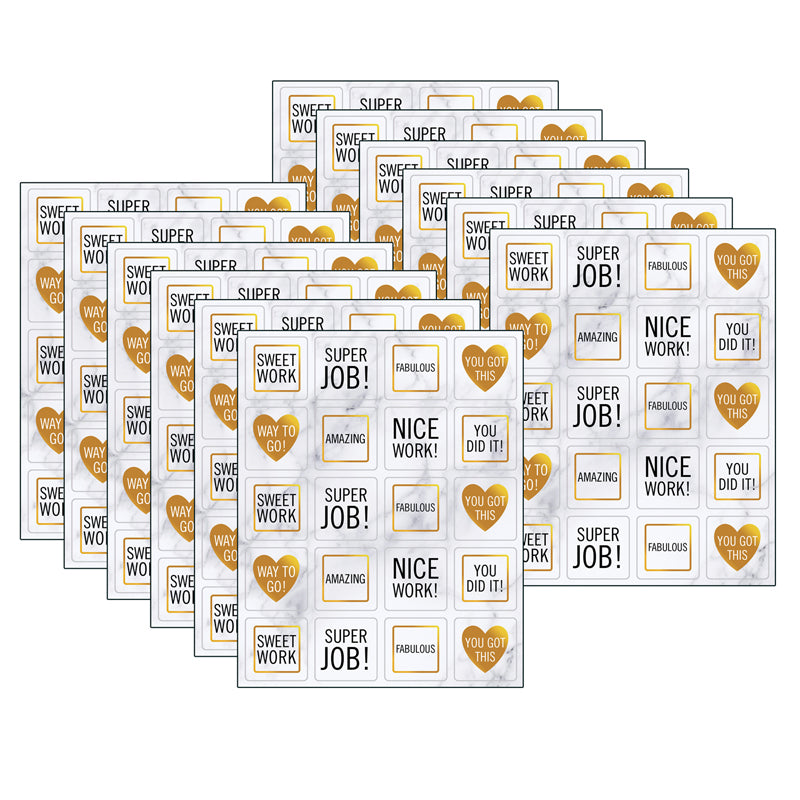 Simply Boho Motivators Shape Stickers, 120 Per Pack, 12 Packs